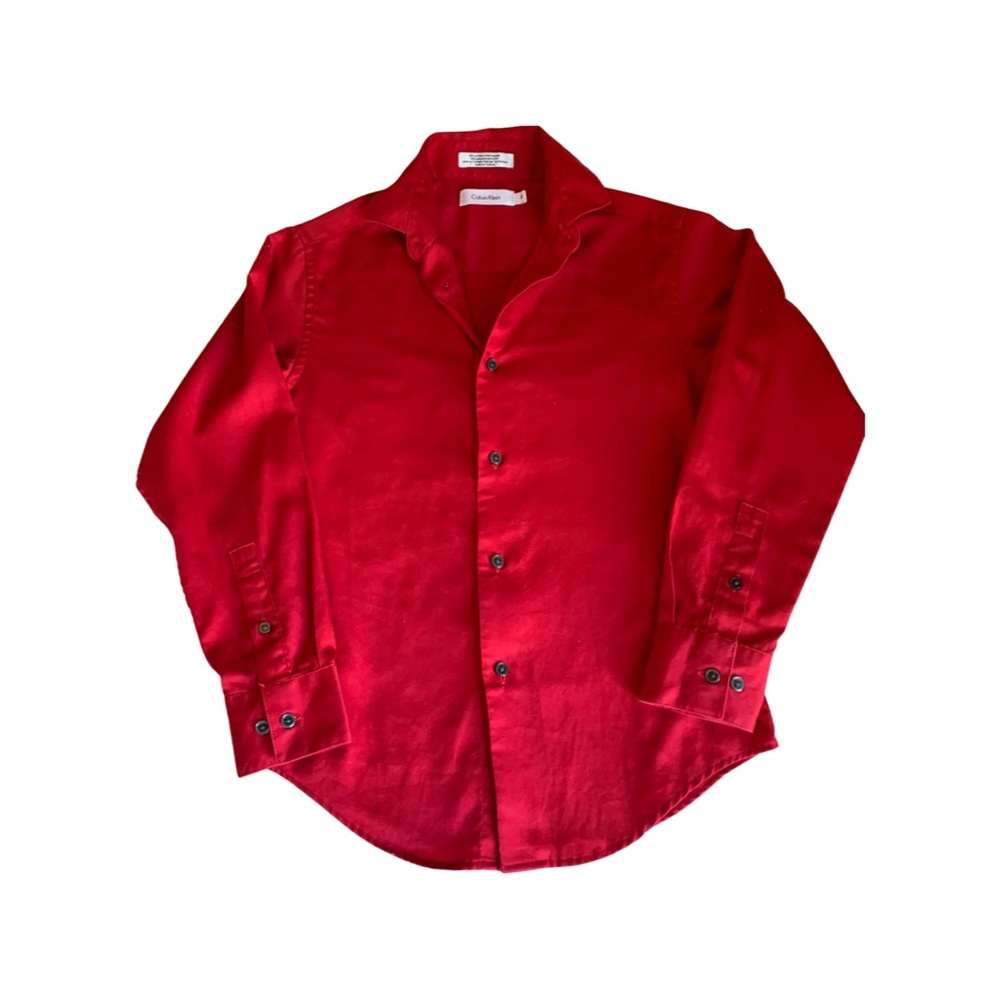Calvin Klein boys dress shirt red size 8